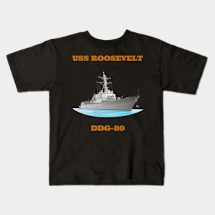 Roosevelt DDG-80 Destroyer Ship Kids T-Shirt